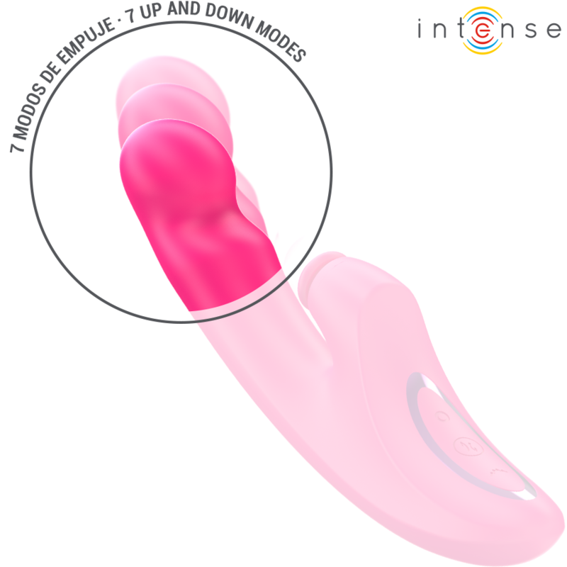 INTENSE - VIBREUR EMI 13,5 CM MULTIFONCTION 3 EN 1 10 VIBRATIONS ROSE