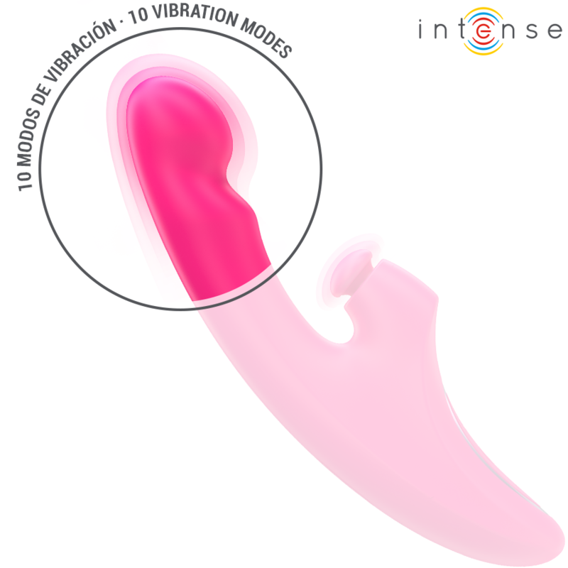 INTENSE - VIBREUR EMI 13,5 CM MULTIFONCTION 3 EN 1 10 VIBRATIONS ROSE