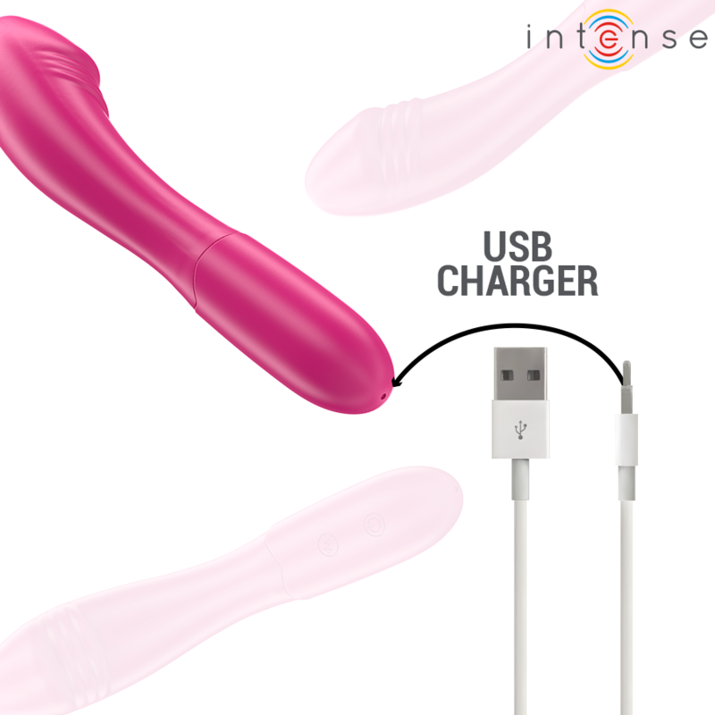 INTENSE - VIBREUR BELINDA 19 CM FLEXIBLE 10 VIBRATIONS ROSE