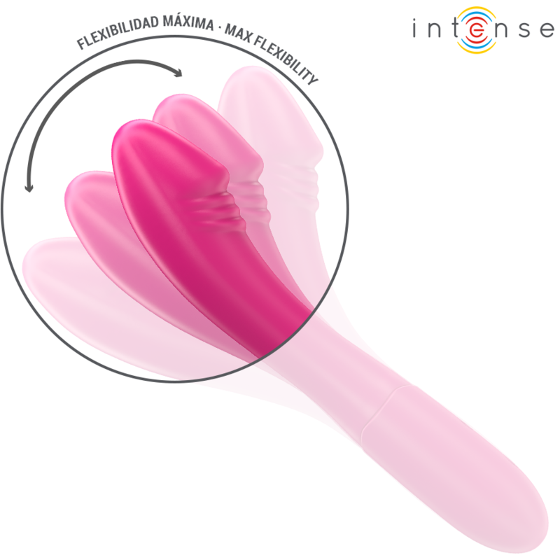 INTENSE - VIBREUR BELINDA 19 CM FLEXIBLE 10 VIBRATIONS ROSE