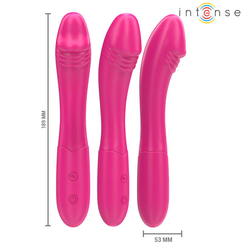 INTENSE - VIBREUR BELINDA 19 CM FLEXIBLE 10 VIBRATIONS ROSE