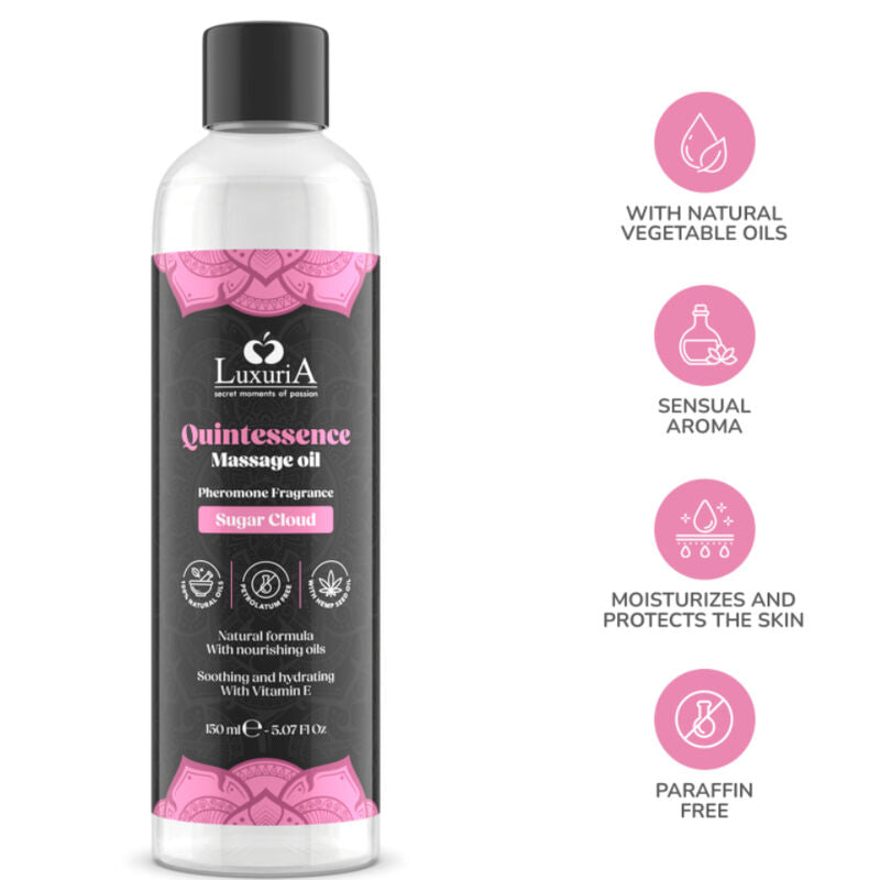 INTIMATELINE LUXURIA - HUILE DE MASSAGE BARBE À PAPA 150 ML