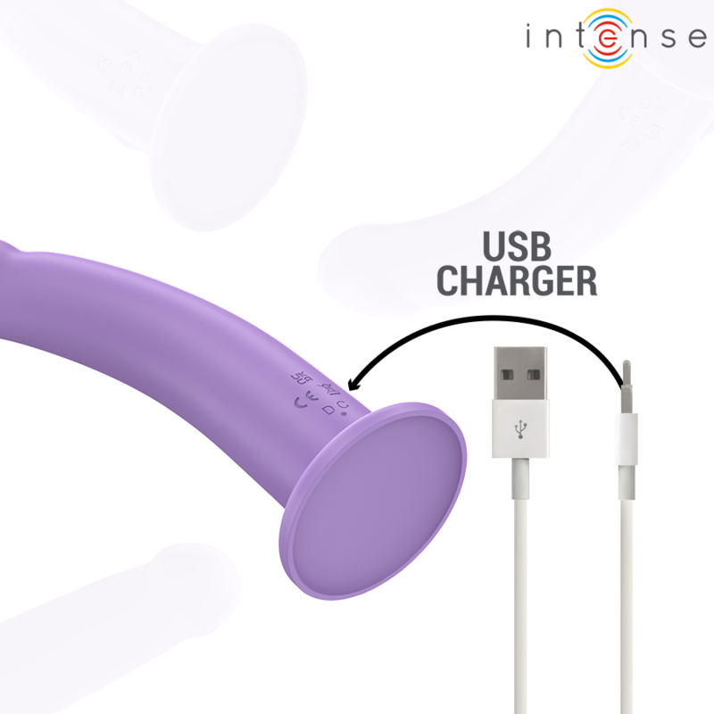 INTENSE - VIBREUR EDDIE 17,5 CM 10 VIBRATIONS VIOLET TÉLÉCOMMANDE