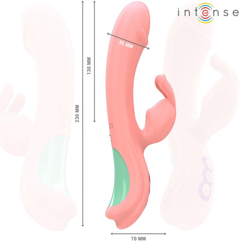 INTENSE - VIBREUR RACHEL RABBIT 5 VIBRATIONS ROSE