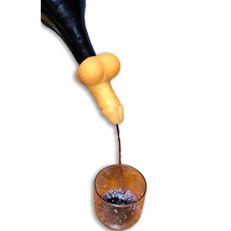 DIABLO PICANTE - CARAFE À VIN DORÉE EN FORME DE PÉNIS