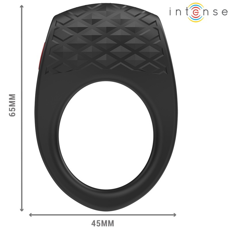 INTENSE - ANNEAU PÉNIEN VIBRANT CLOVER 10 VIBRATIONS NOIR