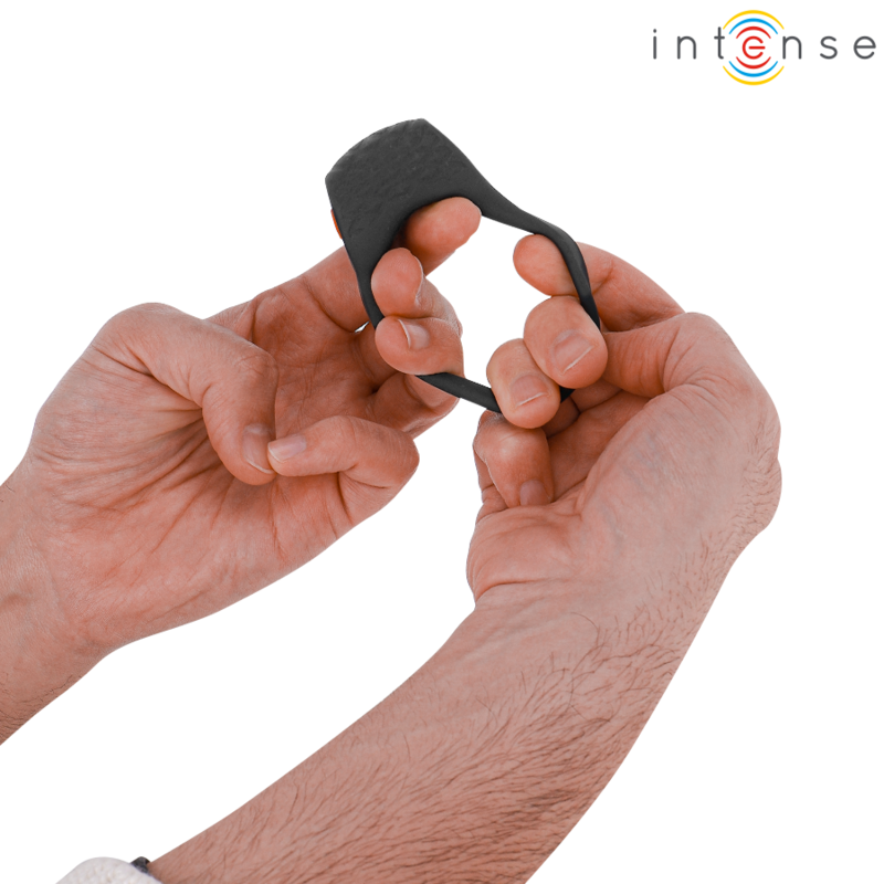 INTENSE - ANNEAU PÉNIEN VIBRANT CLOVER 10 VIBRATIONS NOIR