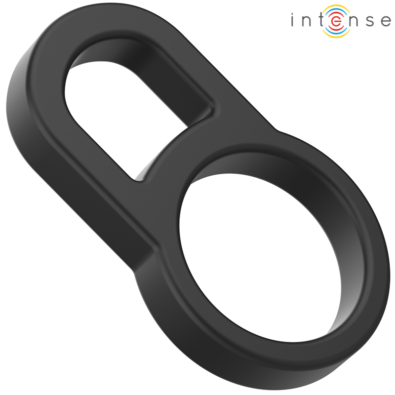 INTENSE - BOBBY DOUBLE ANNEAU PÉNIEN EN SILICONE NOIR