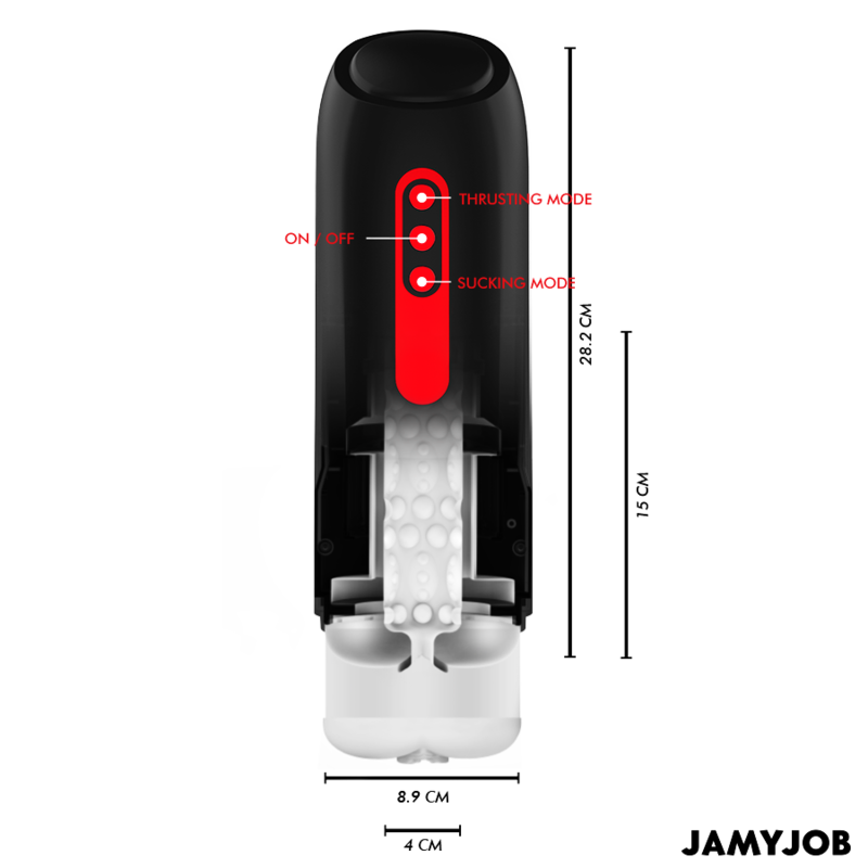 JAMYJOB - MASTURBATEUR VAGINAL AUTOMATIQUE PHANTOM 5 MODES D'ASPIRATION ET DE POUSSÉE