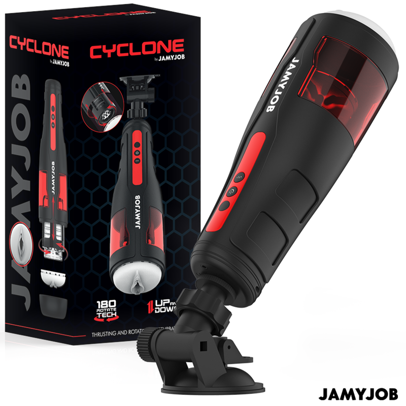 JAMYJOB - CYCLONE MASTURBATEUR VAGINAL AUTOMATIQUE 10 MODES DE ROTATION ET DE POUSSÉE
