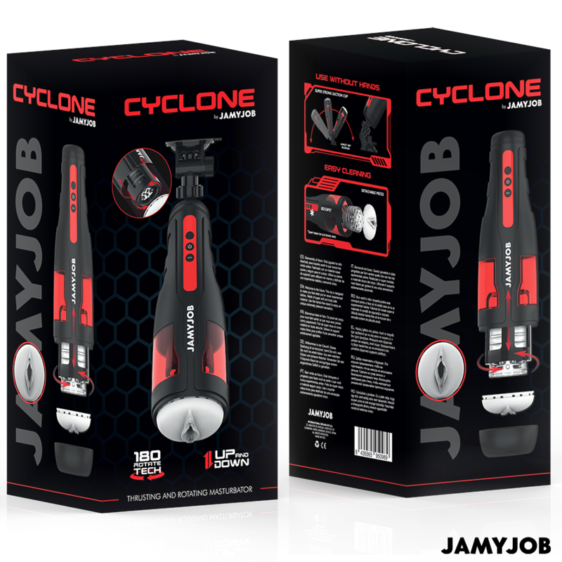 JAMYJOB - CYCLONE MASTURBATEUR VAGINAL AUTOMATIQUE 10 MODES DE ROTATION ET DE POUSSÉE