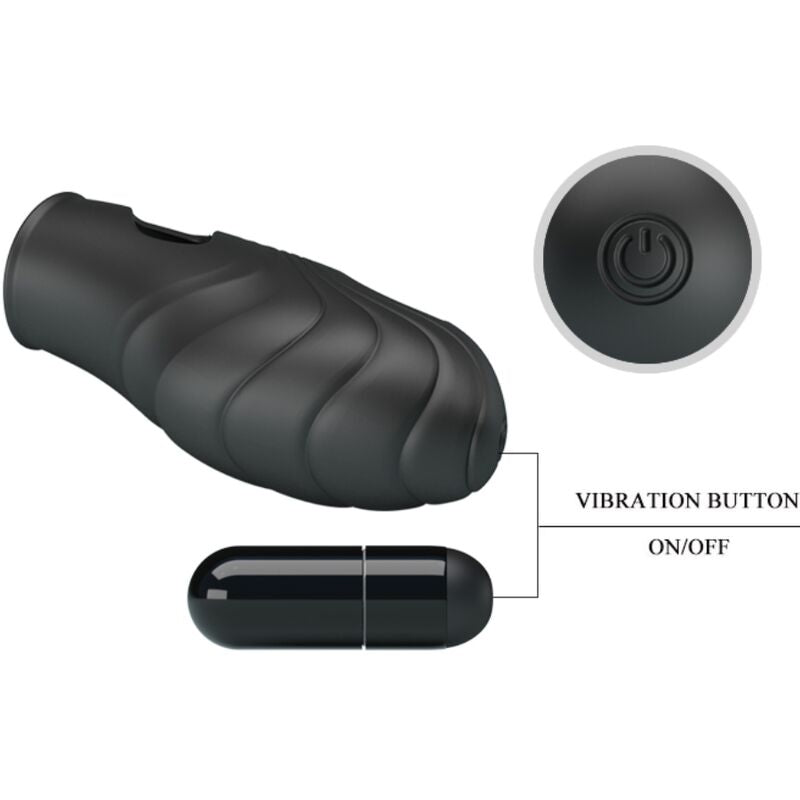 PRETTY LOVE - VIBROMASSEUR DE DOIGT EN SILICONE LICH NOIR