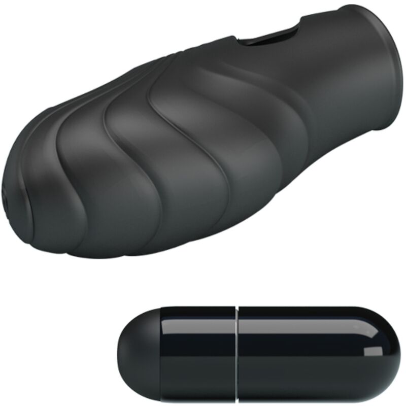 PRETTY LOVE - VIBROMASSEUR DE DOIGT EN SILICONE LICH NOIR