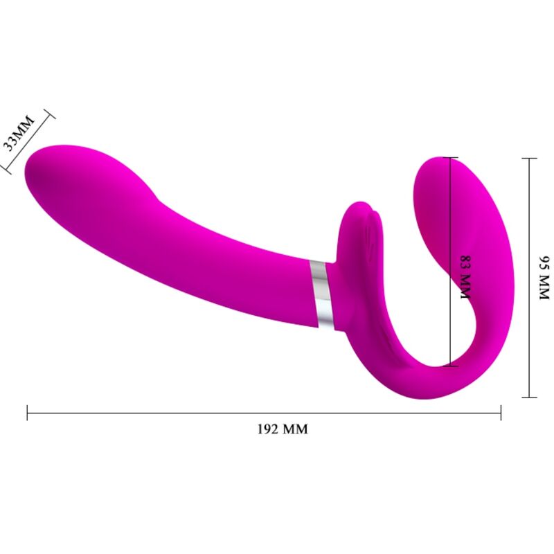 PRETTY LOVE - VIBROMASSEUR DOUBLE SANGLE VALERIE 12 VIBRATIONS VIOLET