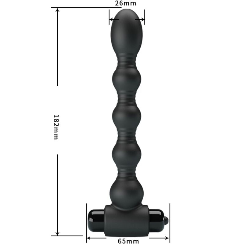 PRETTY LOVE - LYNN PLUG ANAL EN SILICONE 10 VIBRATIONS NOIR