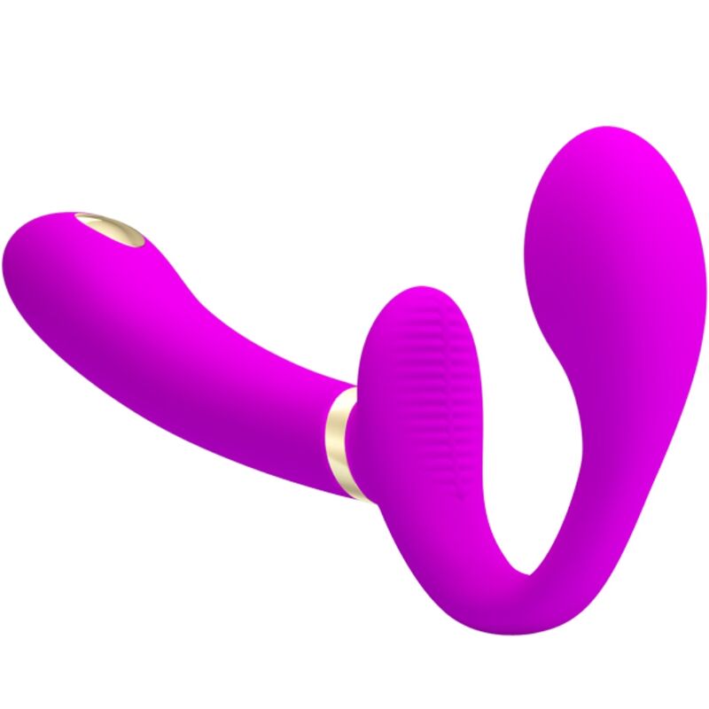 PRETTY LOVE - VIBRATEUR DOUBLE STRAP-ON THUNDERBIRD TÉLÉCOMMANDÉ VIOLET