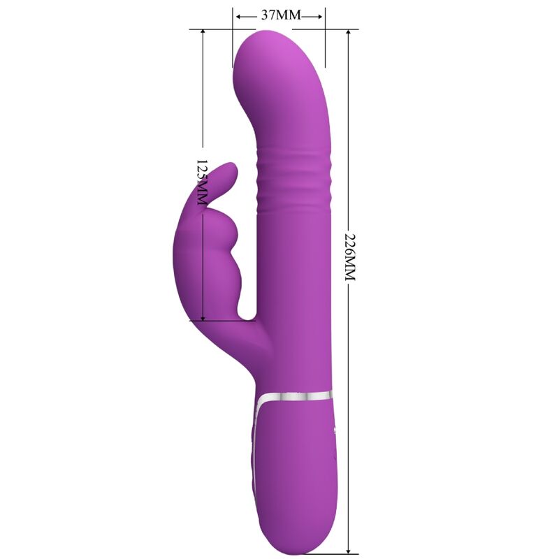 PRETTY LOVE - VIBROMASSEUR LAPIN MULTIFONCTIONS 4 EN 1 COALE VIOLET
