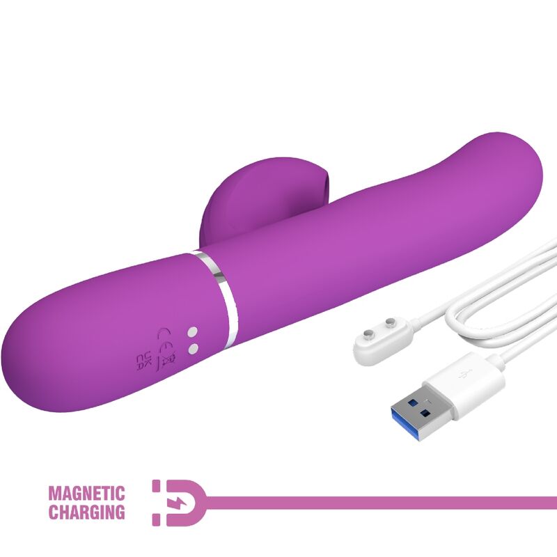 PRETTY LOVE - PERLITA VIBRATEUR LAPIN MULTIFONCTION 3 EN 1 VIOLET