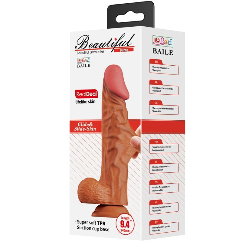BAILE - DILDO RÉALISTE BURAQ 24 CM COULEUR CHAIR