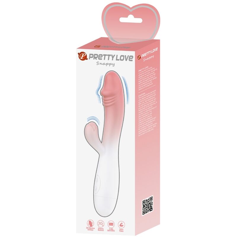 PRETTY LOVE - VIBROMASSEUR LAPIN SNAPPY 30 VIBRATIONS ROSE