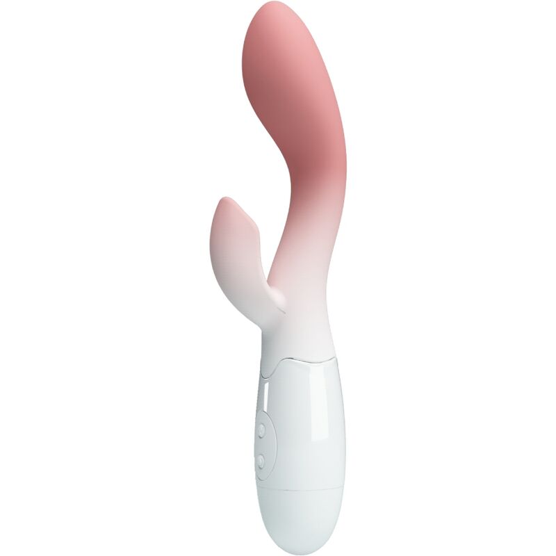 PRETTY LOVE - VIBROMASSEUR POINT G BRIGHTY + STIMULATEUR CLITORIDIEN 30 VIBRATIONS ROSE