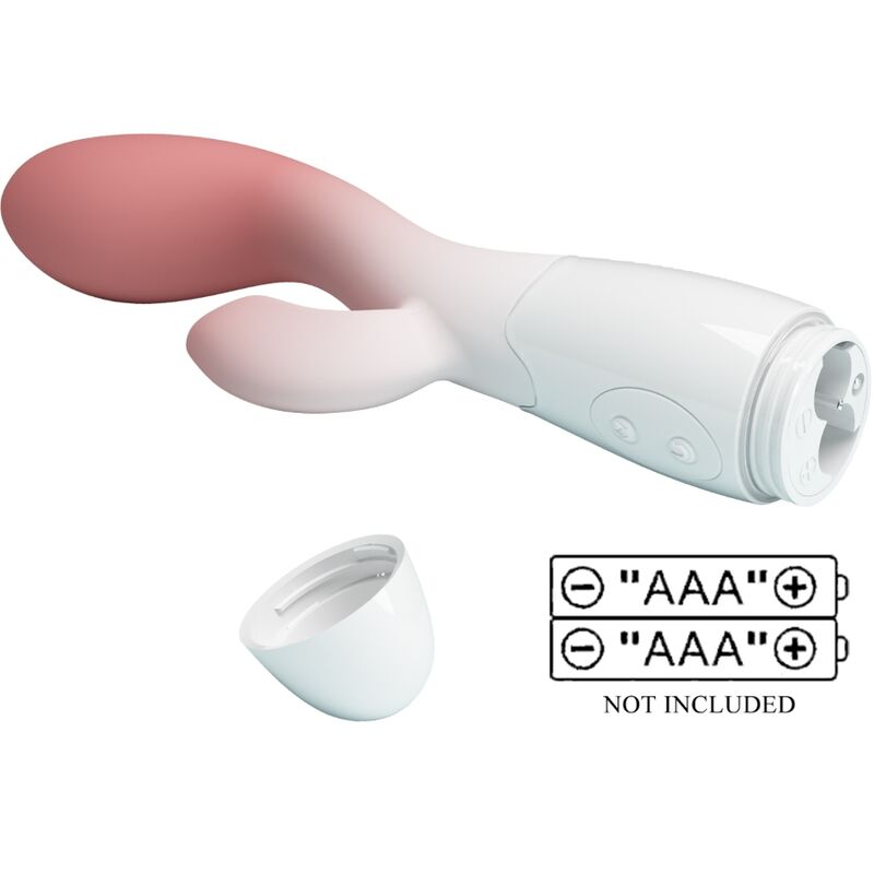 PRETTY LOVE - VIBROMASSEUR POINT G BRIGHTY + STIMULATEUR CLITORIDIEN 30 VIBRATIONS ROSE