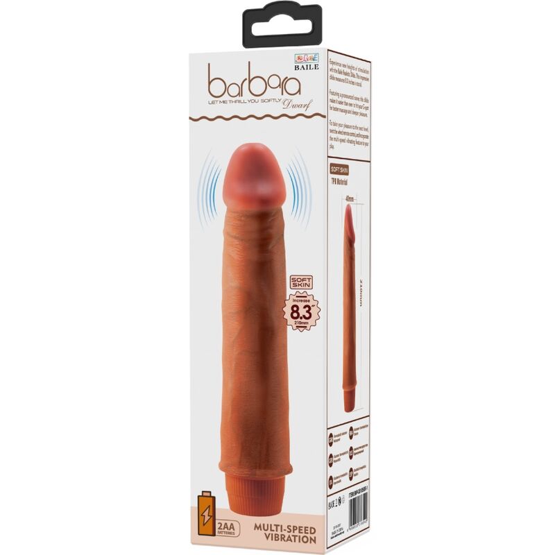 BAILE - VIBREUR NAIN RÉALISTE 21 CM MULÂTRESSE