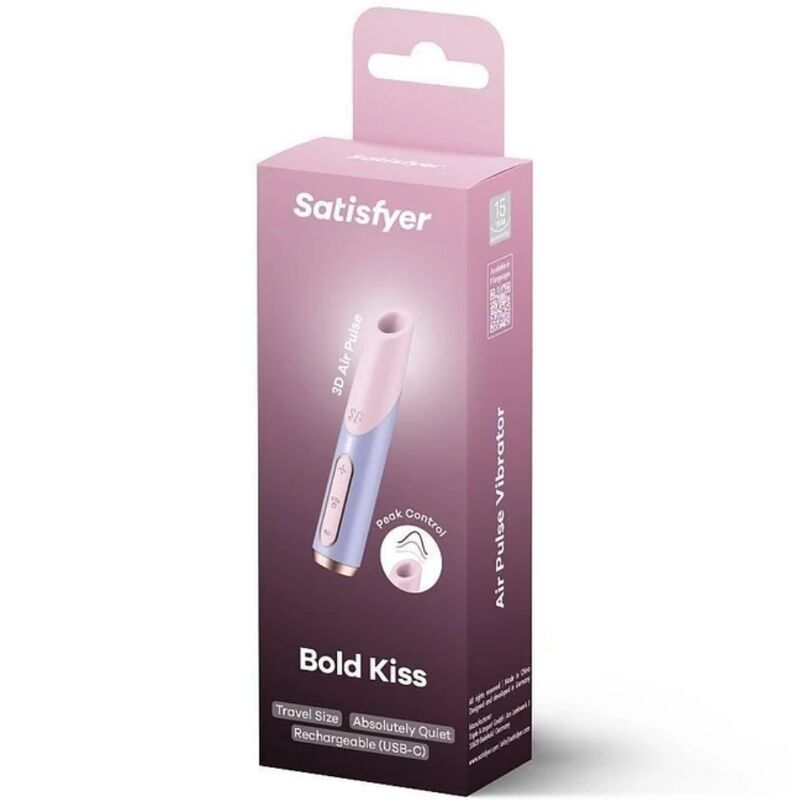 SATISFYER - BOLD KISS WAVE STIMULATEUR CLITORIDIEN ROSE / VIOLET