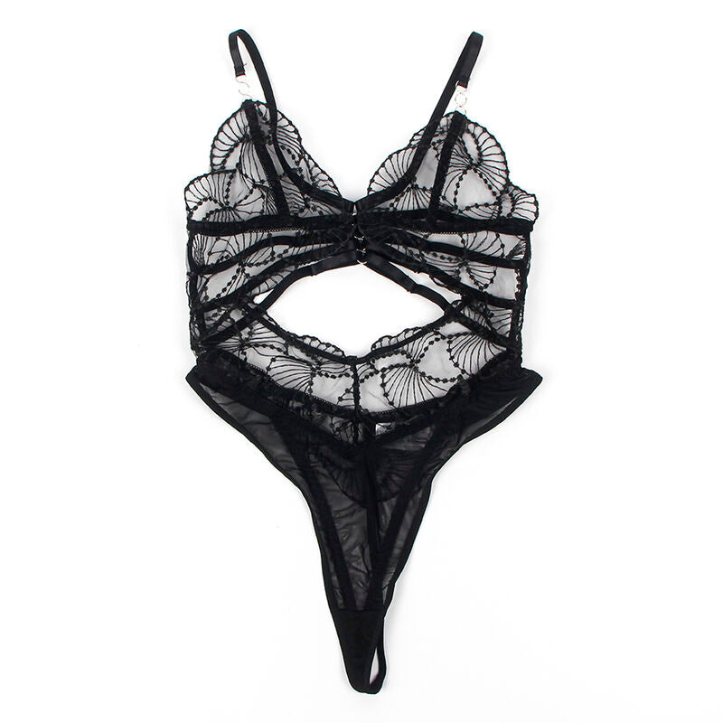 SUBBLIME - 955229 BODY TRANSPARENT EN DENTELLE NOIR L/XL