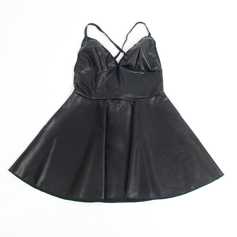 SUBBLIME - 955373 KLEID MIT SCHWARZEN LEDERTRÄGERN S/M