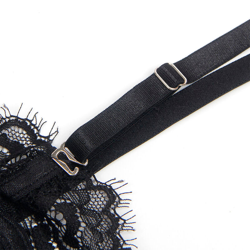 SUBBLIME - 955502 BODY SANS MANCHES AVEC NŒUDS ET JARRETELLES NOIR L/XL