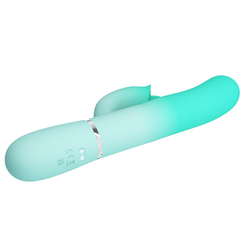 PRETTY LOVE - GIGI VIBRO-LAPIN MULTIFONCTION VERT D'EAU