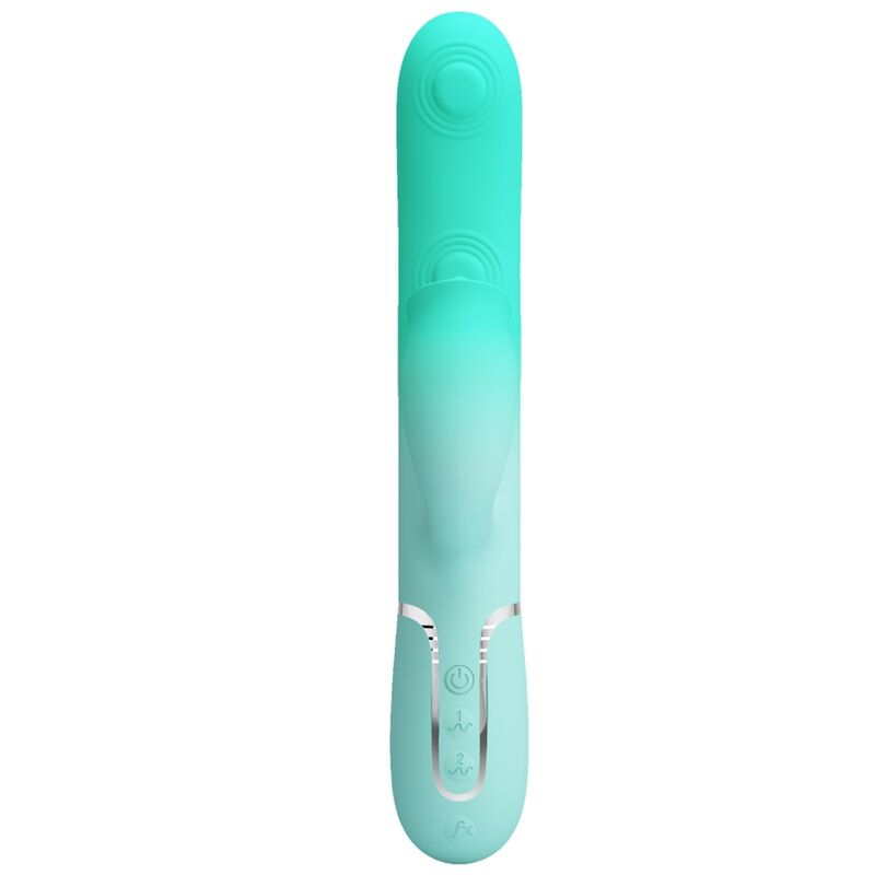 PRETTY LOVE - GIGI VIBRO-LAPIN MULTIFONCTION VERT D'EAU