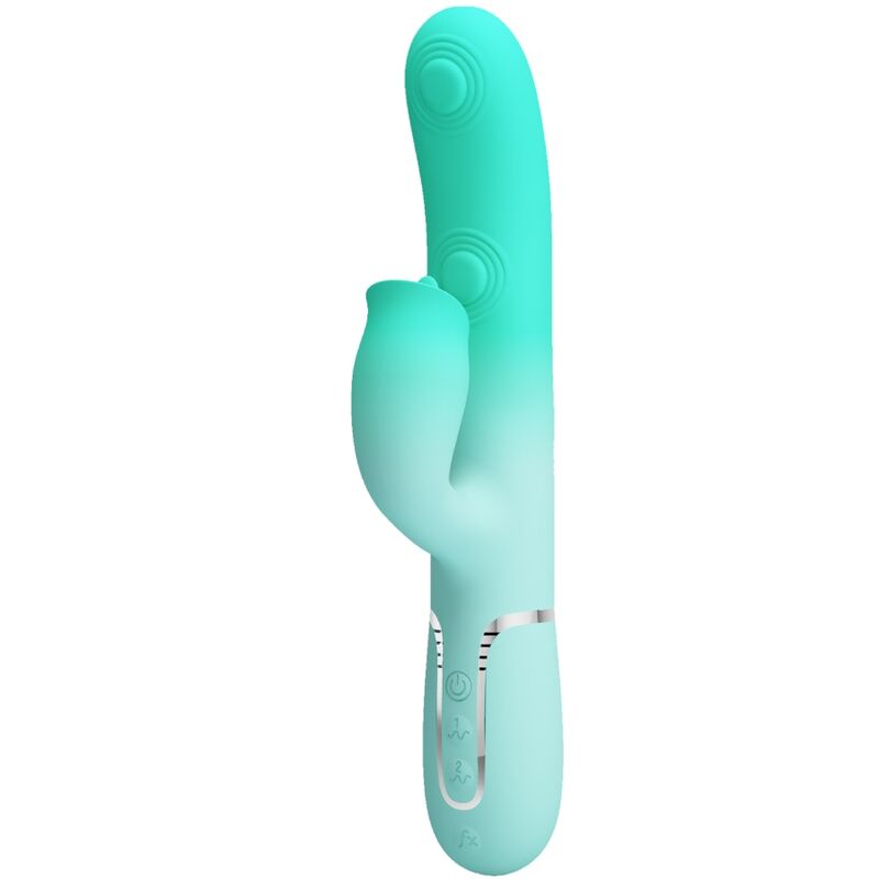 PRETTY LOVE - GIGI VIBRO-LAPIN MULTIFONCTION VERT D'EAU