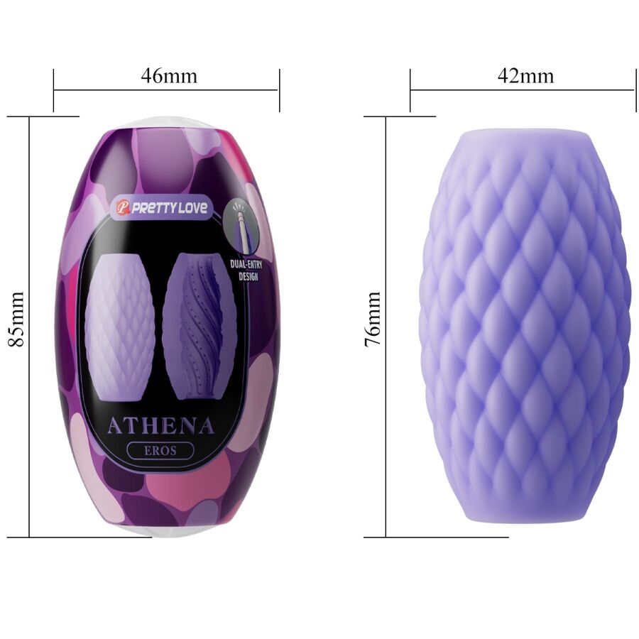 PRETTY LOVE - MASTURBATEUR MASCULIN EN SILICONE ATHENA EROS VIOLET