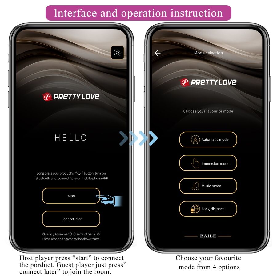 PRETTY LOVE - VIBRATEUR TÉLÉCOMMANDÉ VIA APPLICATION LEVIATHAN VIOLET
