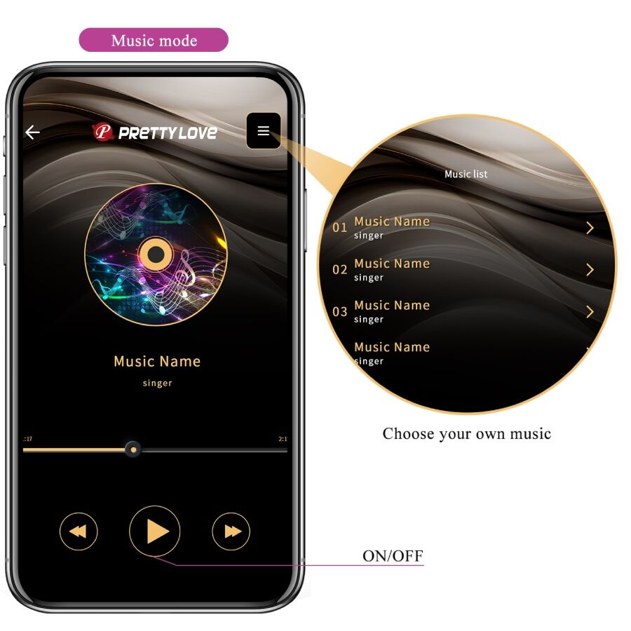 PRETTY LOVE - VIBRATEUR TÉLÉCOMMANDÉ VIA APPLICATION LEVIATHAN VIOLET