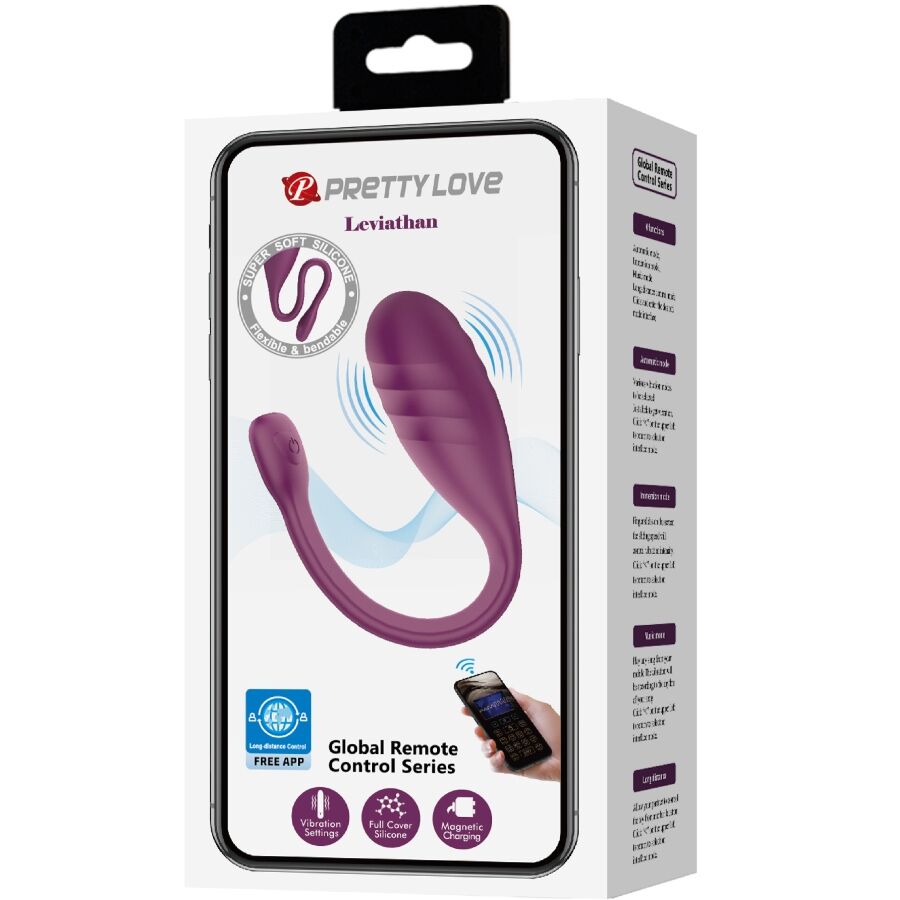PRETTY LOVE - VIBRATEUR TÉLÉCOMMANDÉ VIA APPLICATION LEVIATHAN VIOLET