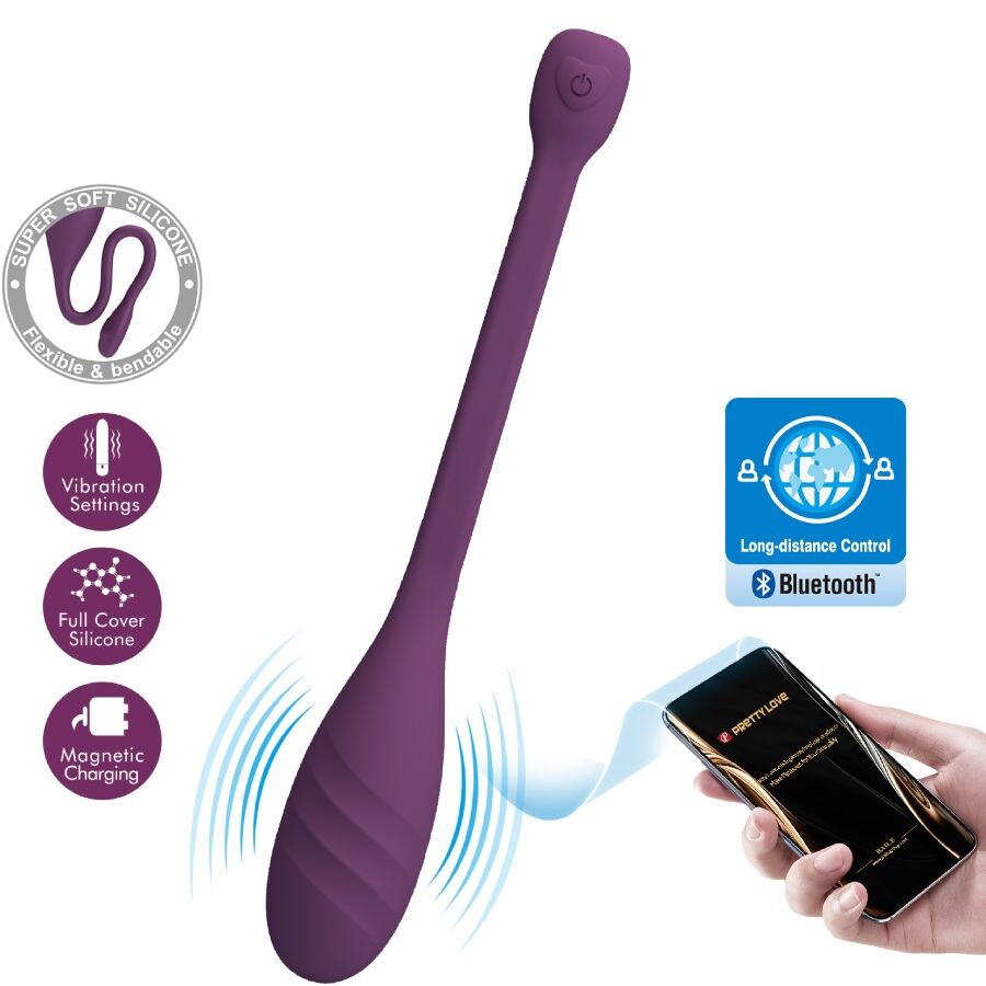 PRETTY LOVE - VIBRATEUR TÉLÉCOMMANDÉ VIA APPLICATION LEVIATHAN VIOLET