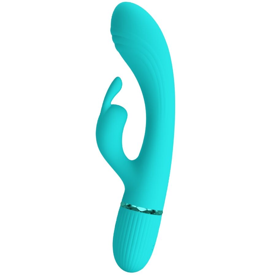 PRETTY LOVE - SCOCCO VIBRATEUR LAPIN TURQUOISE