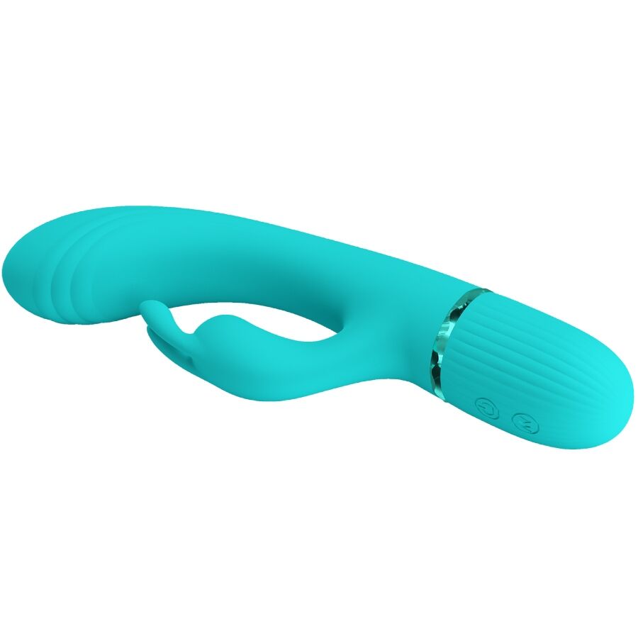 PRETTY LOVE - SCOCCO VIBRATEUR LAPIN TURQUOISE