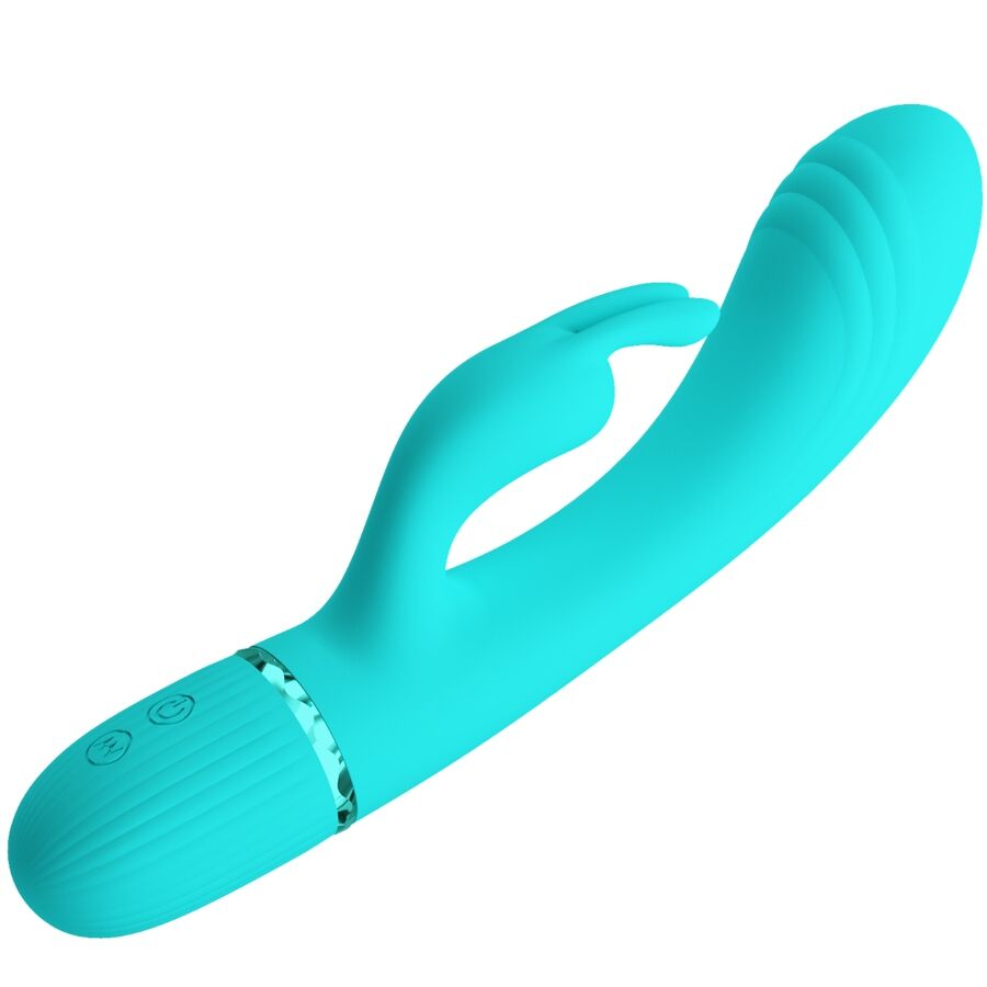 PRETTY LOVE - SCOCCO VIBRATEUR LAPIN TURQUOISE