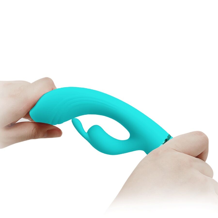 PRETTY LOVE - SCOCCO VIBRATEUR LAPIN TURQUOISE