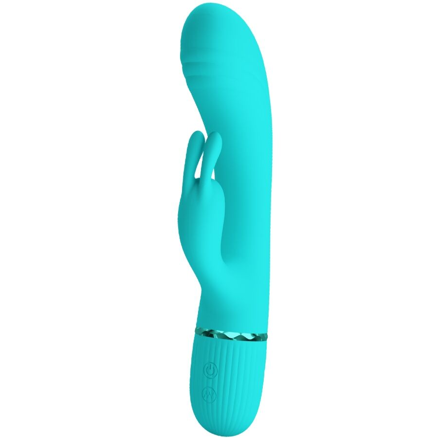 PRETTY LOVE - SCOCCO VIBRATEUR LAPIN TURQUOISE