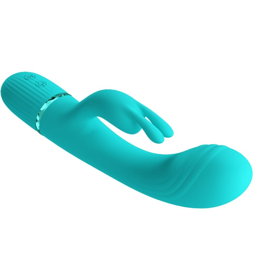 PRETTY LOVE - SCOCCO VIBRATEUR LAPIN TURQUOISE