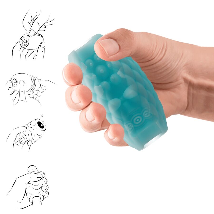 PRETTY LOVE - ATHENA EROS MASTURBATEUR MASCULIN EN SILICONE, BLEU CIEL