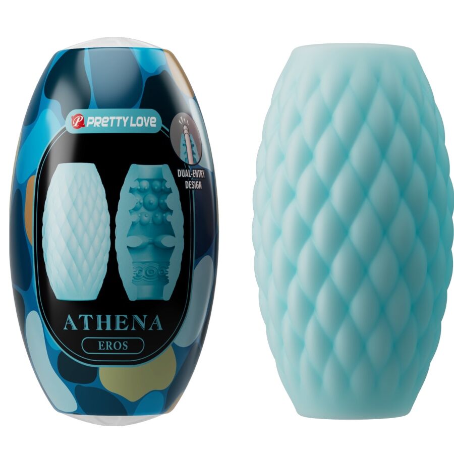 PRETTY LOVE - ATHENA EROS MASTURBATEUR MASCULIN EN SILICONE, BLEU CIEL