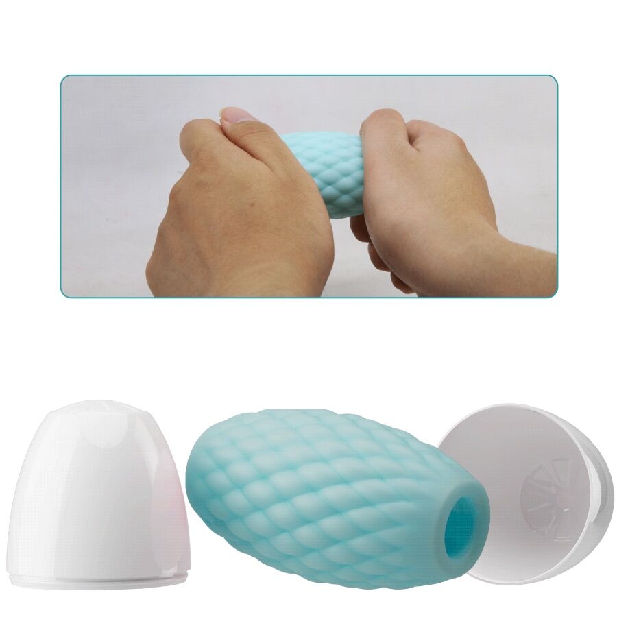 PRETTY LOVE - ATHENA EROS MASTURBATEUR MASCULIN EN SILICONE, BLEU CIEL