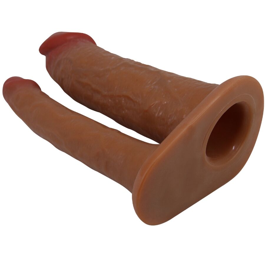 PRETTY LOVE - GAINE DE PÉNIS DOUBLE YAIRON AVEC EXTENSION DE 4 CM, COULEUR MATTE