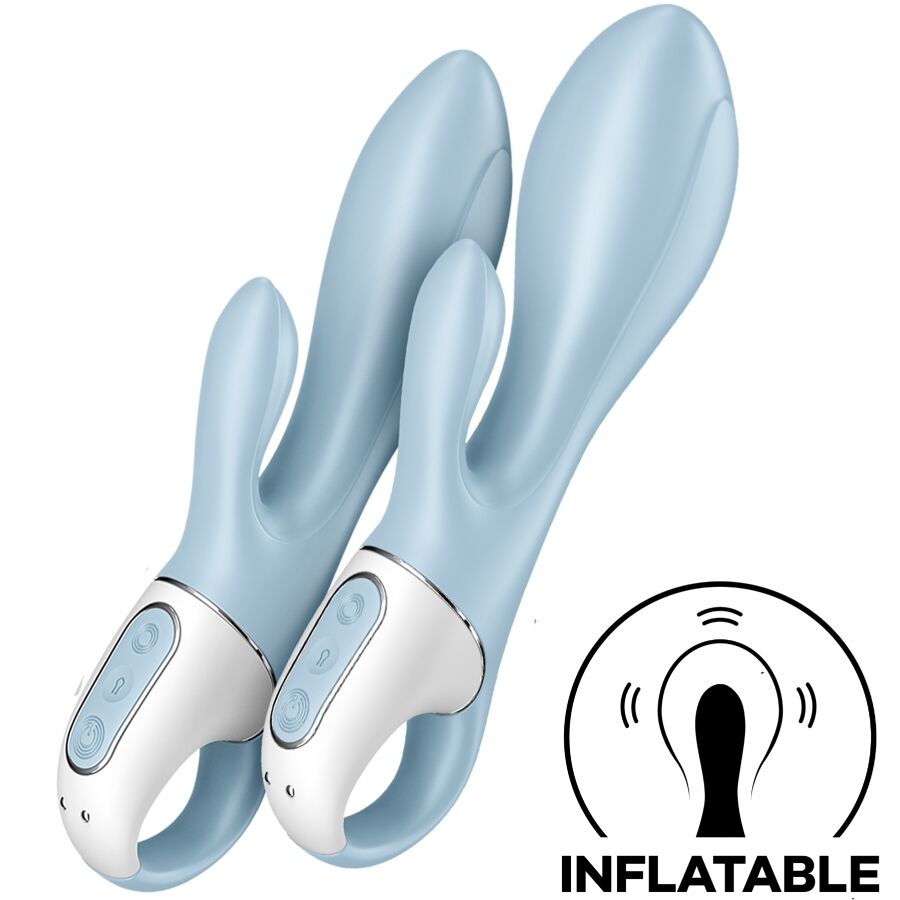 SATISFYER - AIR PUMP BUNNY 1 VIBRATEUR LAPIN GONFLABLE BLEU